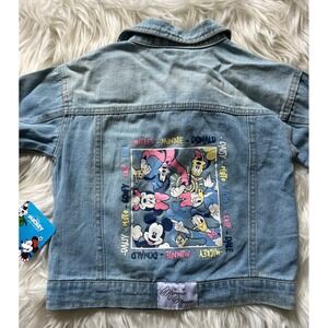 NWT Disney Mickey & Friends Distressed Denim Jeans Jacket 4T